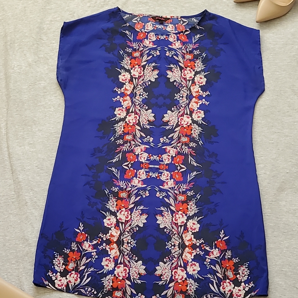 Simply Be Blue Floral Shift Dress